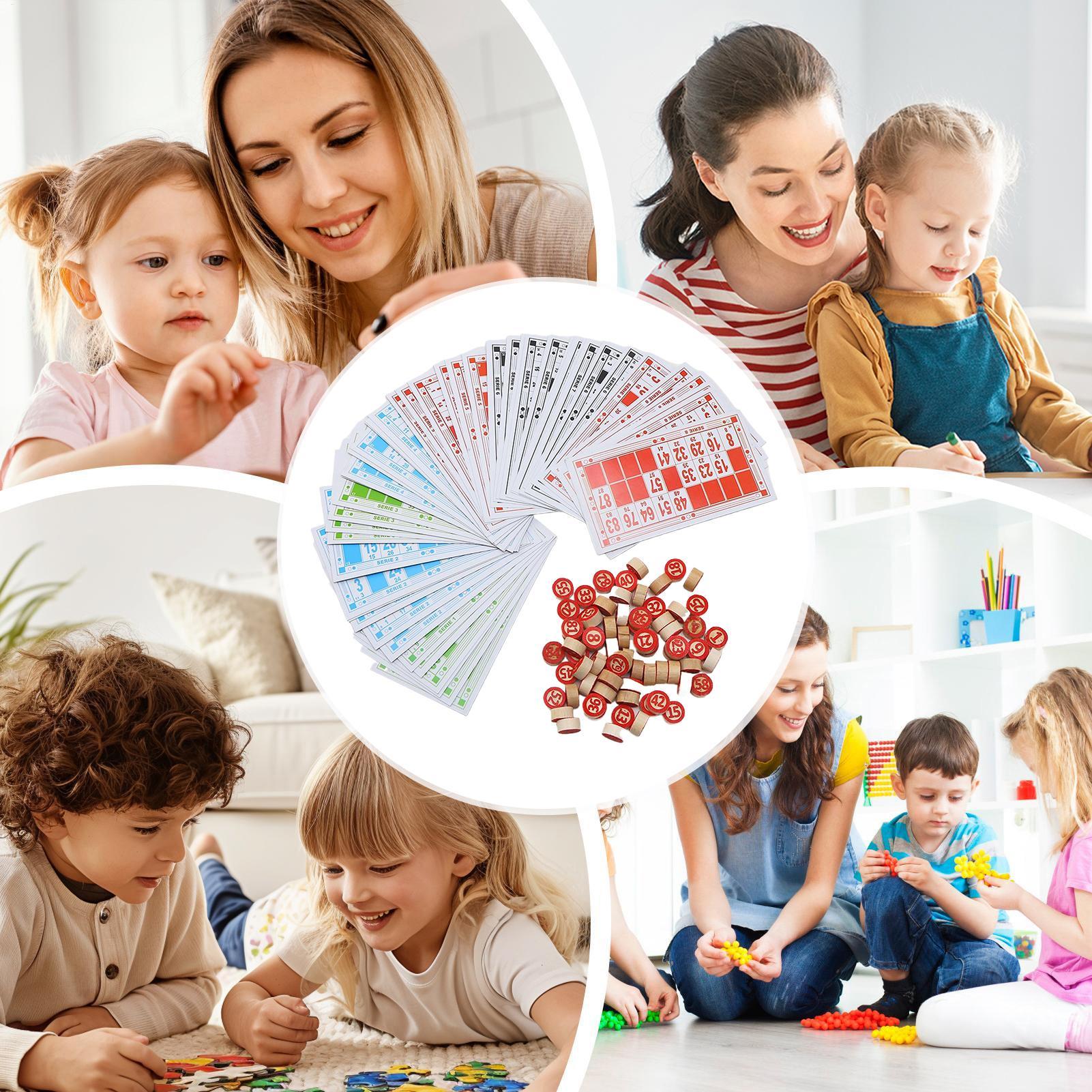 Bingo Game Wooden Funny Educat - Play Friends Party Games ulasan dan harga