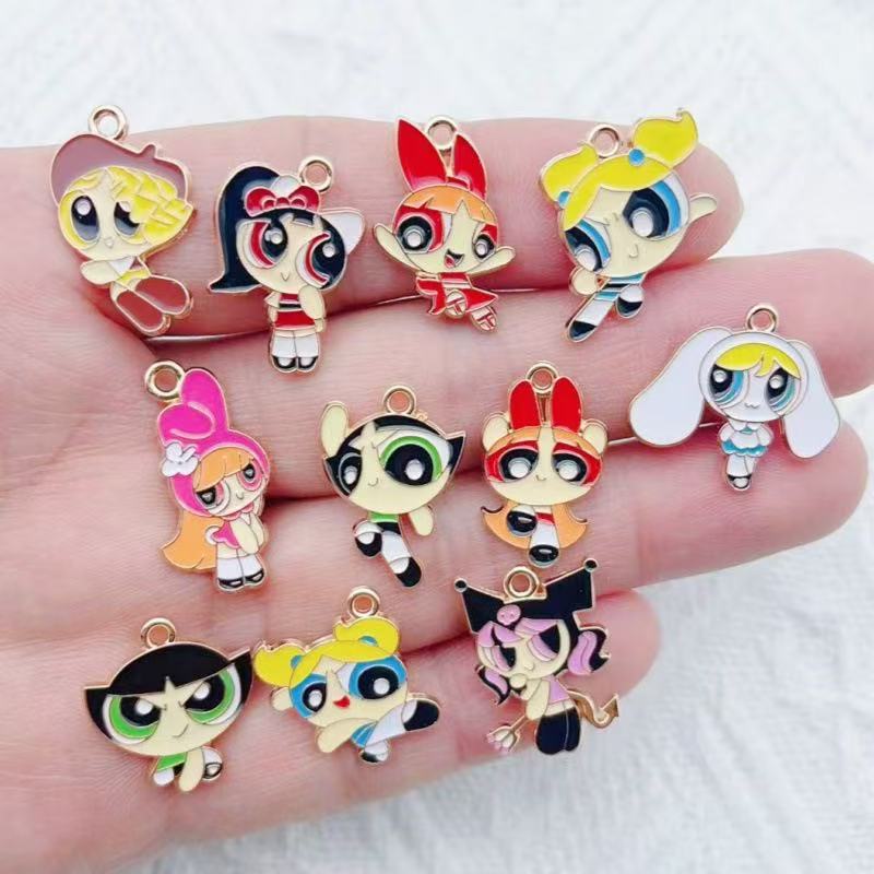 10pcs Alloy Oil-Dripping Carto - Party Games Girls ulasan dan harga