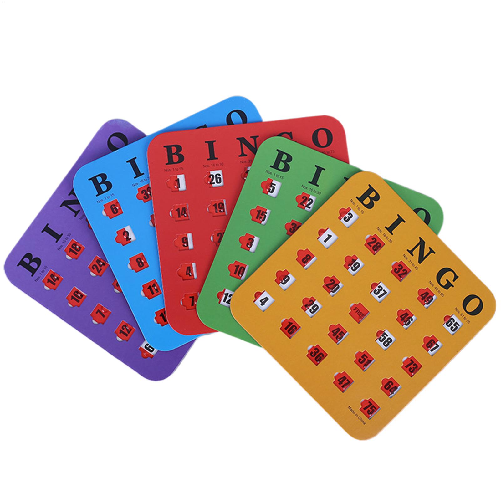 5pcs Sliding Bingo Game Cards  - Party Games Bingo ulasan dan harga